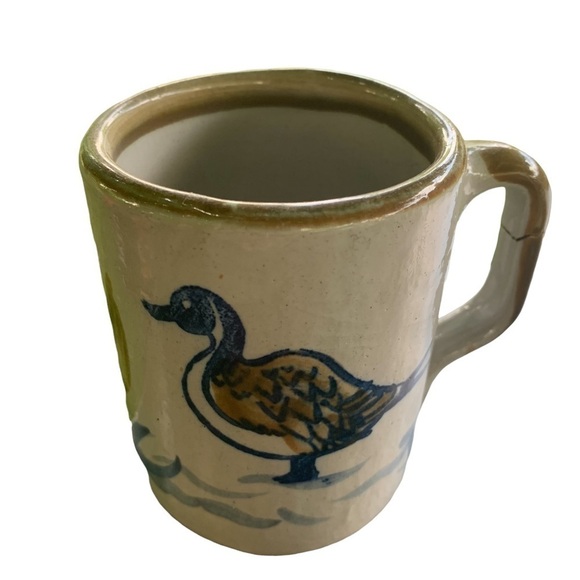 Louisville Stoneware Duck Cattails Coffee Mug Cup - Picture 1 of 6